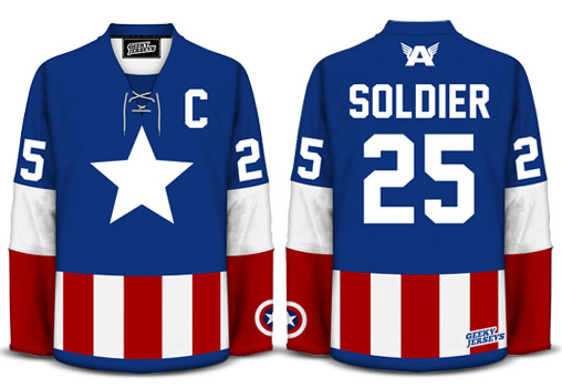 captain america hockey jersey